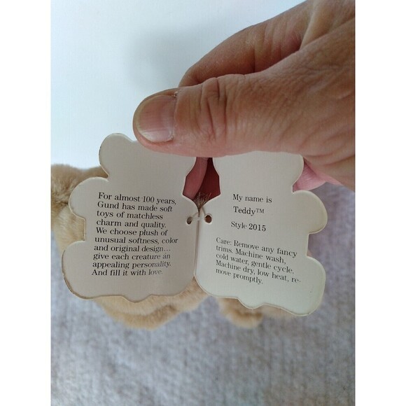 Gund Teddy Bear 2015, with Tag. Plush 'Teddy' - Picture 6 of 6